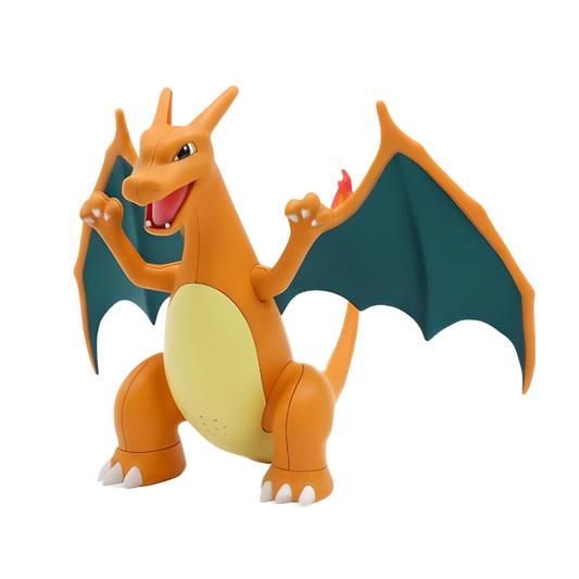 Charizard-inspired desktop humidifier figure on white background, orange dragon design with wings and tail flame